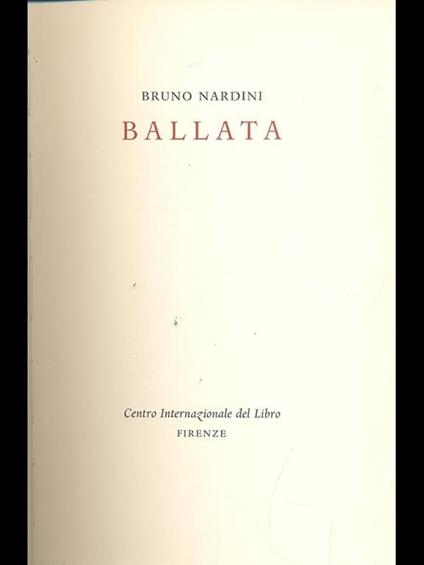 Ballata - Bruno Nardini - copertina
