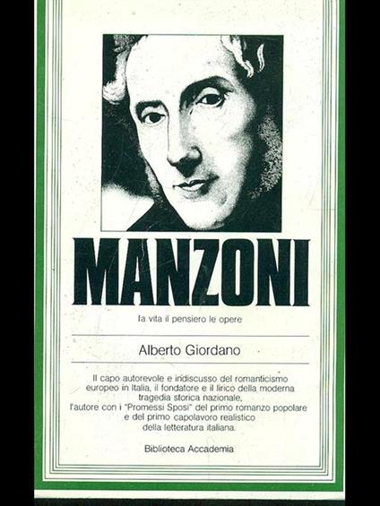 Manzoni - Alberto Giordano - copertina