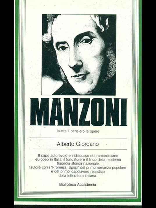 Manzoni - Alberto Giordano - copertina