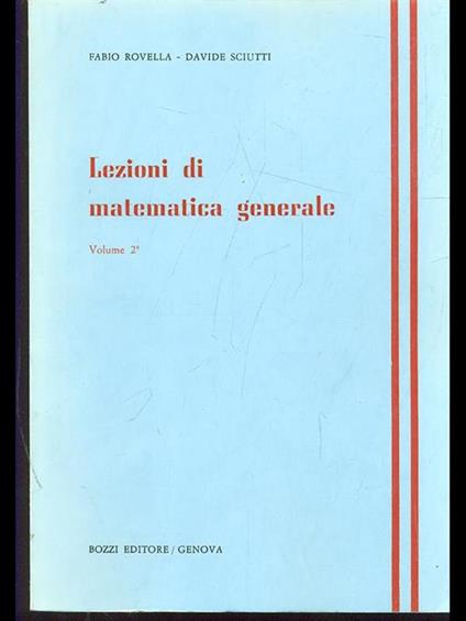Lezioni di matematica generale Vol. 2 - copertina