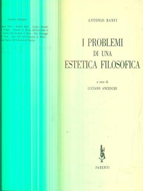 I problemi di una estetica filosofica - Antonio Banfi - copertina