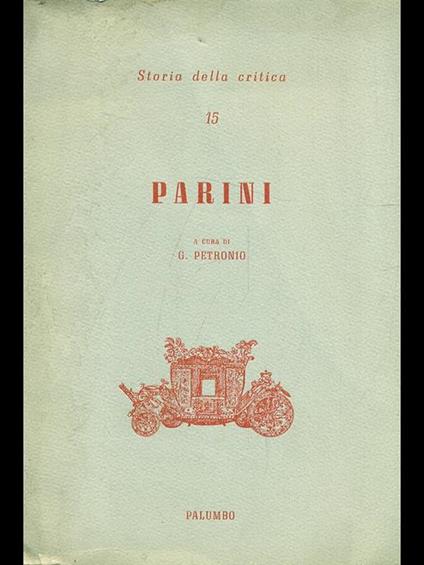 Parini - Giuseppe Petronio - copertina