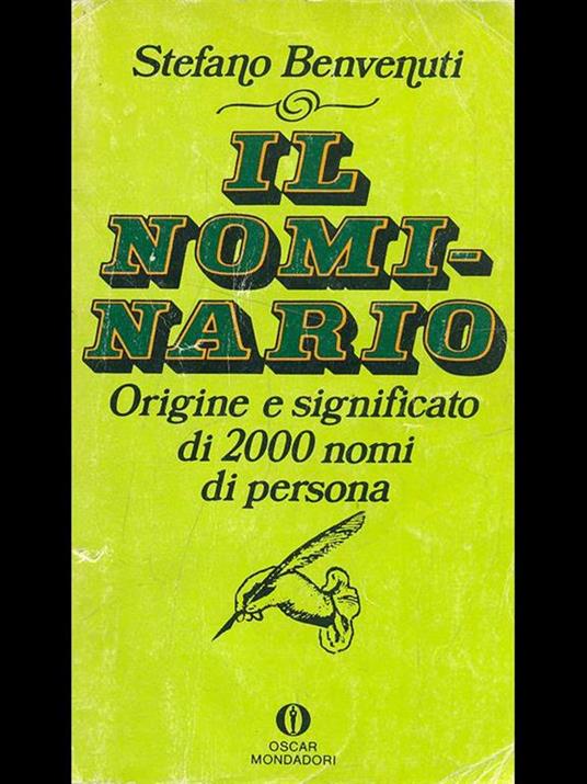 Il nominario - Stefano Benvenuti - copertina