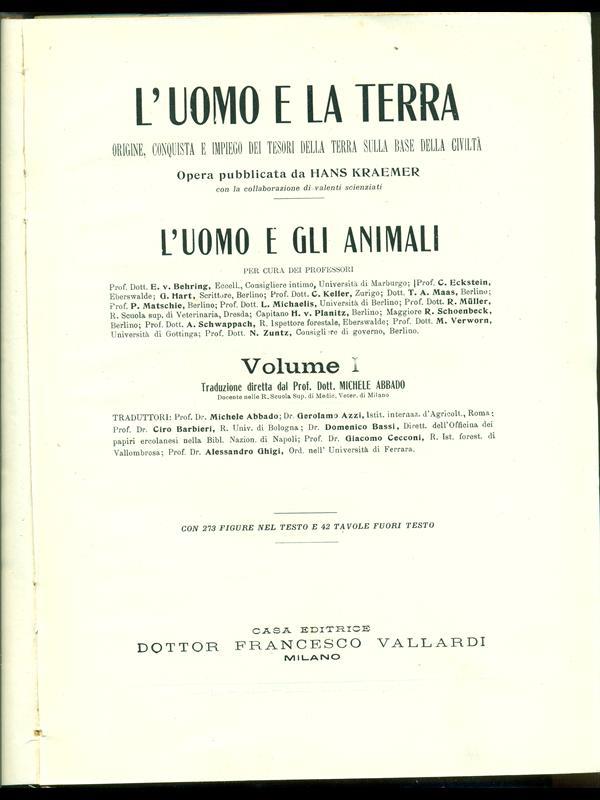 L' uomo e la terra. Vol. I