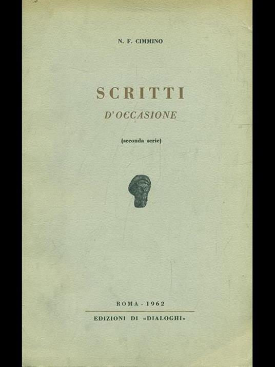 Scritti d'occasione - Nicola F. Cimmino - copertina