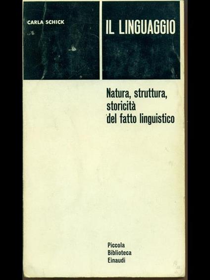 Il linguaggio - Carla Schick - copertina