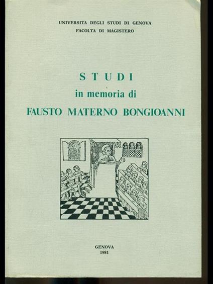 Studi in memoria di Fausto Materno Bongioanni - copertina