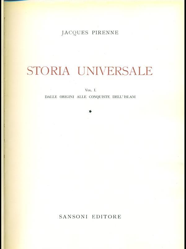 Storia universale Vol. 1