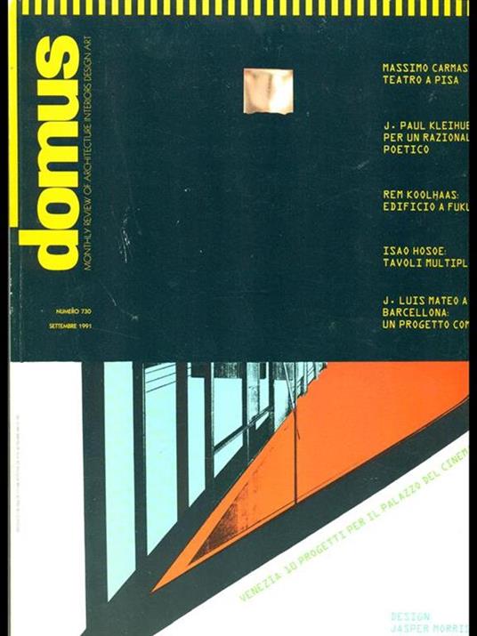 Domus n 730 settembre 1991 - copertina