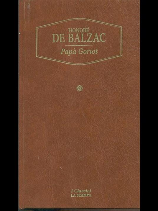 Papà Goriot - Honoré de Balzac - copertina