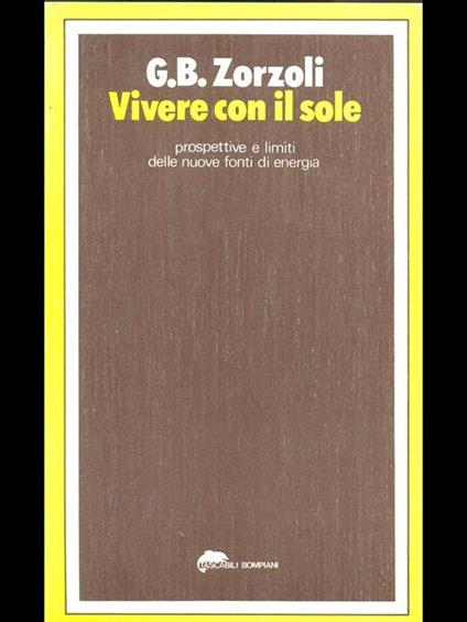 Vivere con il sole - B. G. Zorzoli - copertina