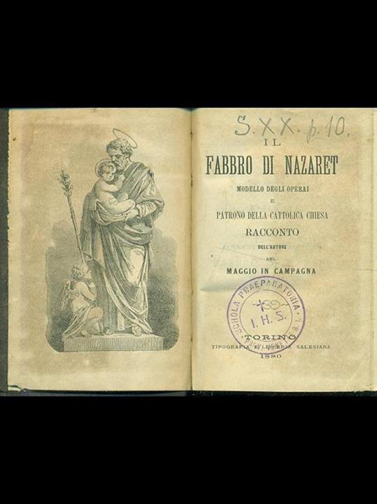 Il fabbro di Nazaret - copertina