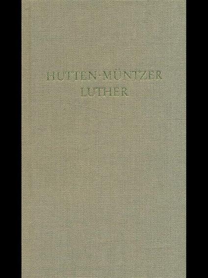 Hutten muntzer luther - copertina