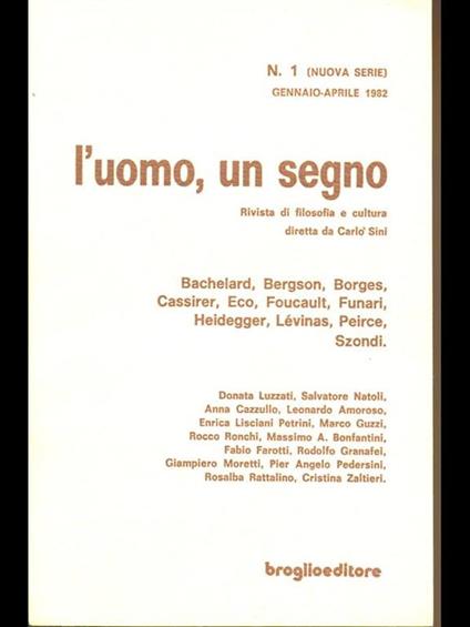 L' uomo, un segno n1 gennaio-aprile 1982 - copertina
