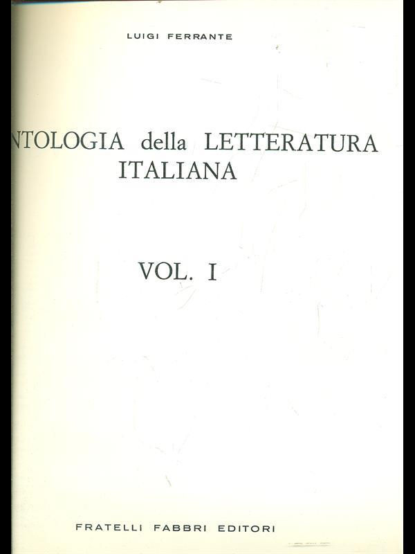Antologia della letteratura italiana