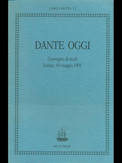Dante oggi - copertina