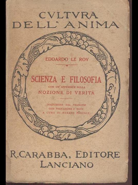 Scienza e filosofia - copertina