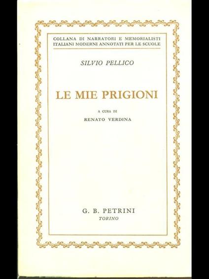 Le mie prigioni - Silvio Pellico - copertina