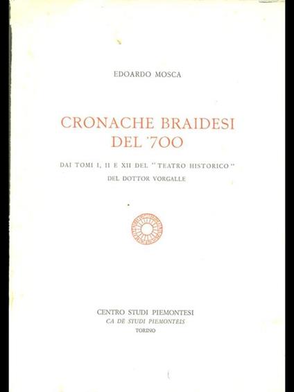 Cronache braidesi del'700 - Edoardo Mosca - copertina