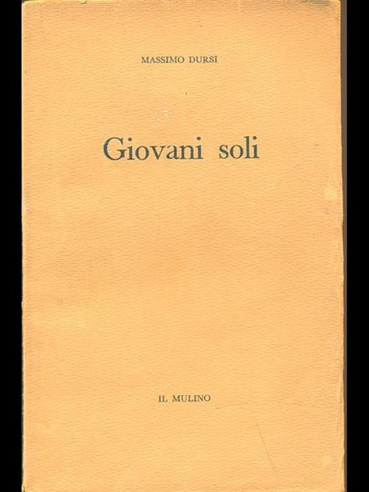 Giovani soli - Massimo Dursi - copertina
