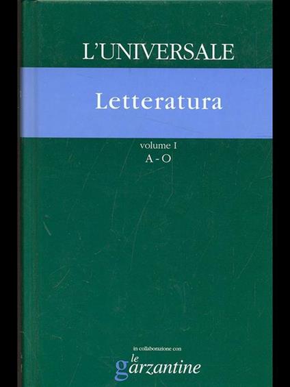 L' universale: Letteratura - copertina