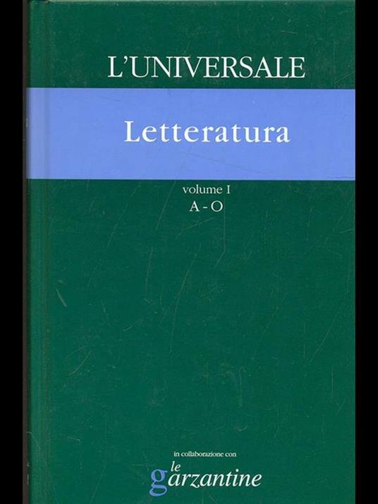 L' universale: Letteratura - copertina