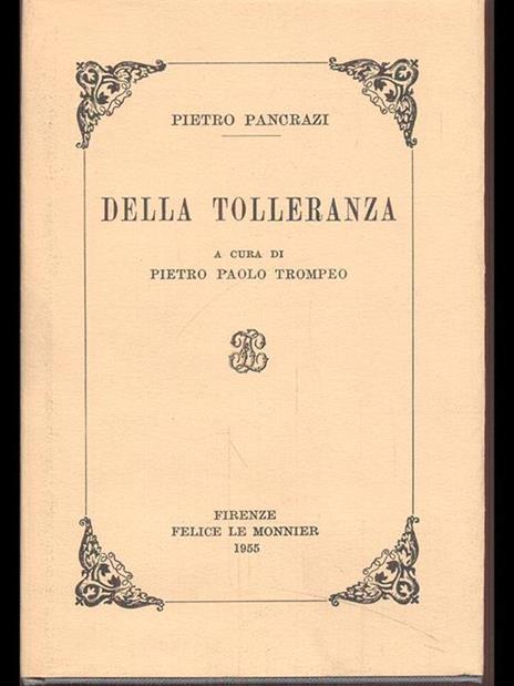 Della tolleranza - Pietro Pancrazi - 9