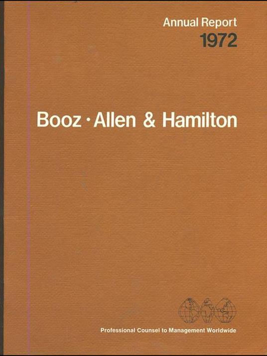 Booz-Allen & Hamilton. annual Report 1972 - copertina