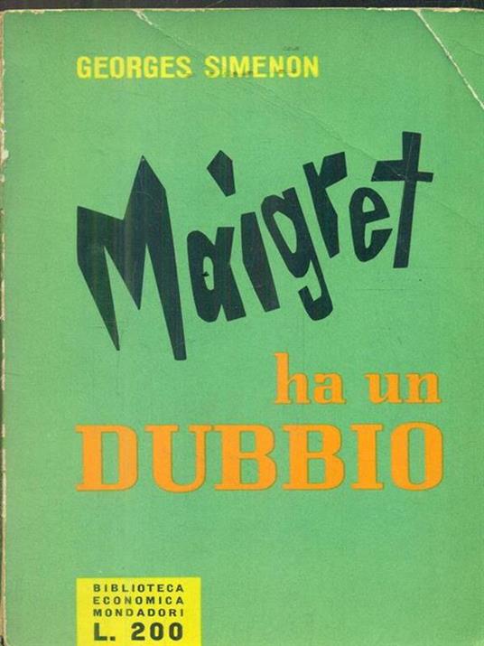 Maigret ha un dubbio - Georges Simenon - copertina