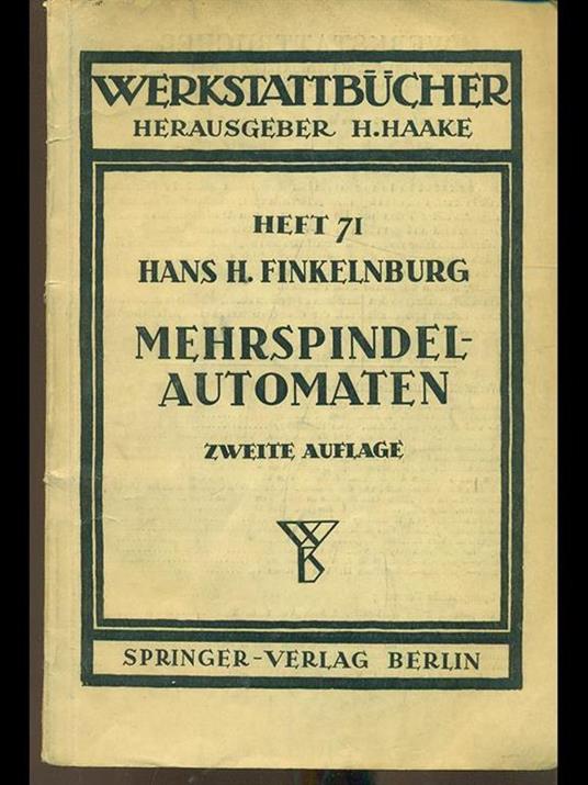 Mehrspindelautomaten - copertina