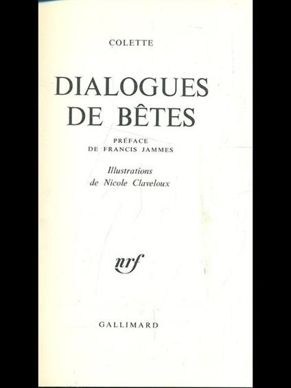 Dialogues de betes - Colette - copertina