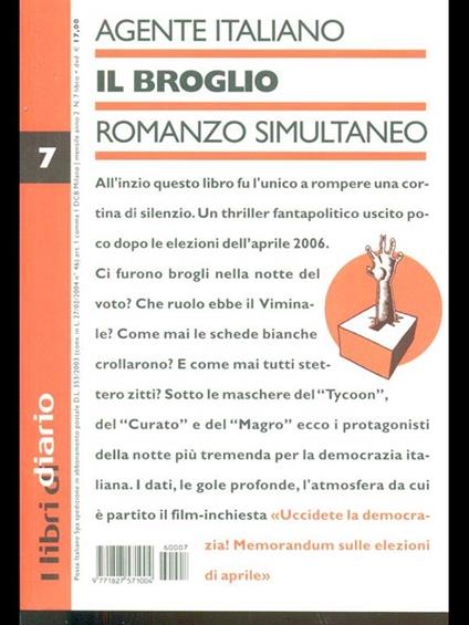 Il broglio - Agente Italiano - copertina