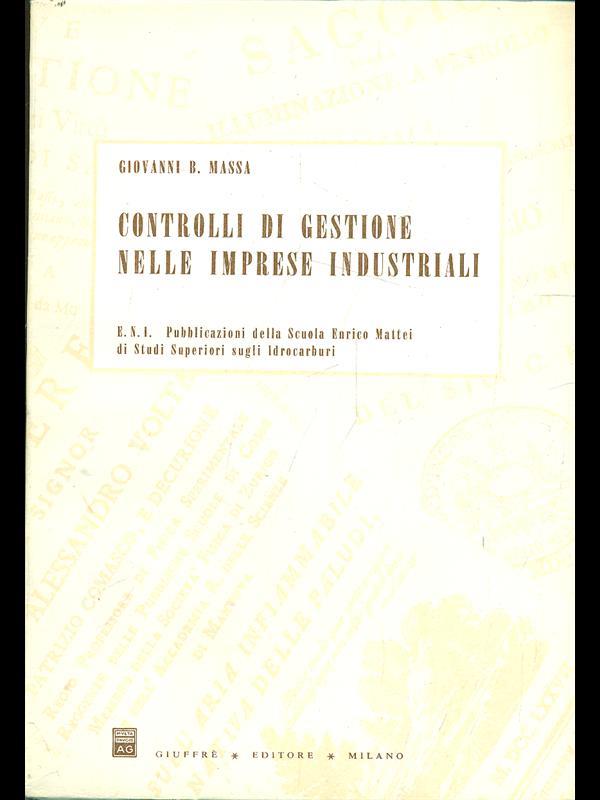 Controlli di gestione nelle imprese industriali