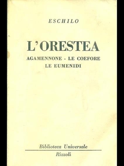 L' orestea - Eschilo - copertina