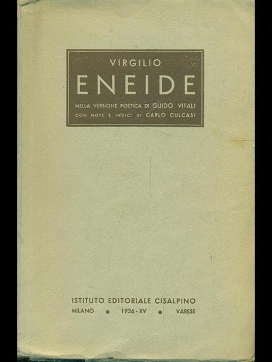 Eneide - Publio Virgilio Marone - copertina