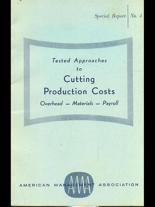 Tested approaches to cutting production costs - copertina
