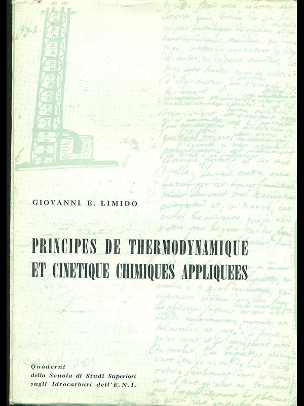 Pricipes de thermodynamique et cinetique chimiquesappliquees