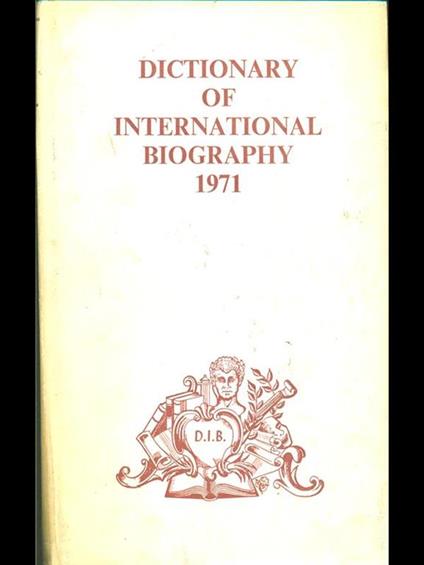 Dictionary of International Biography 1971 part II L-Z - copertina