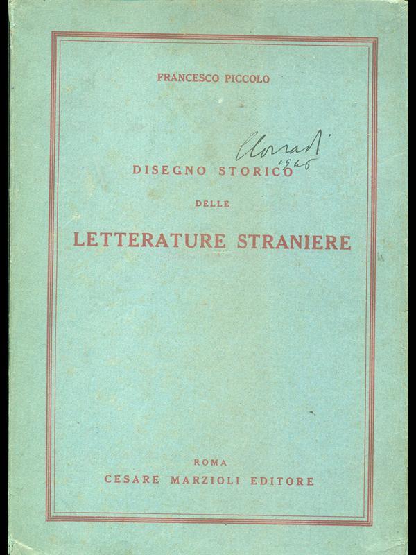 Disegno storico delle letterature straniere