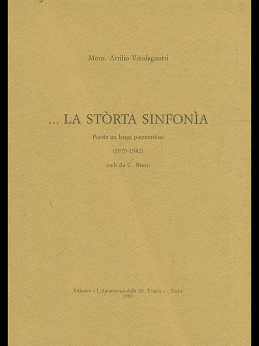 La storta sinfonia - Attilio Vaudagnotti - copertina
