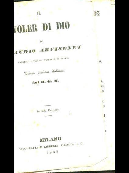 Il voler di Dio - copertina