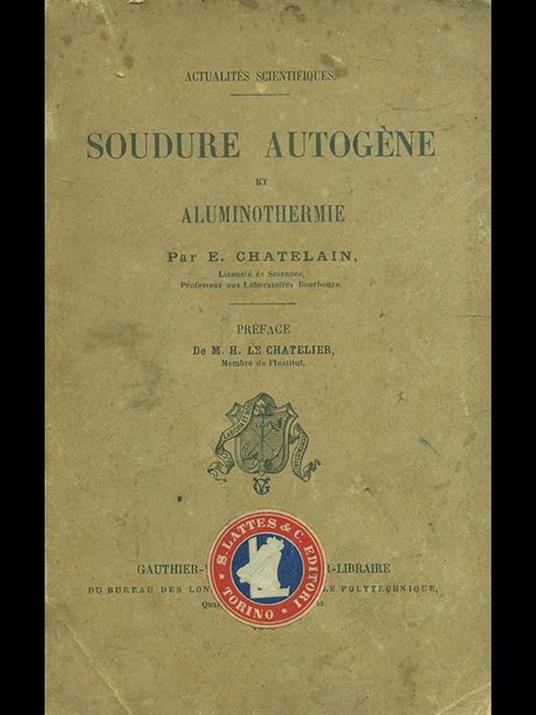 Soudure autogene et alluminothermie - copertina
