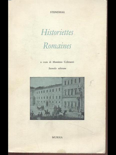 Historiettes Romaines - Stendhal - copertina