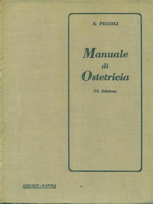 Manuale di ostetricia - Salvatore Piccoli - copertina