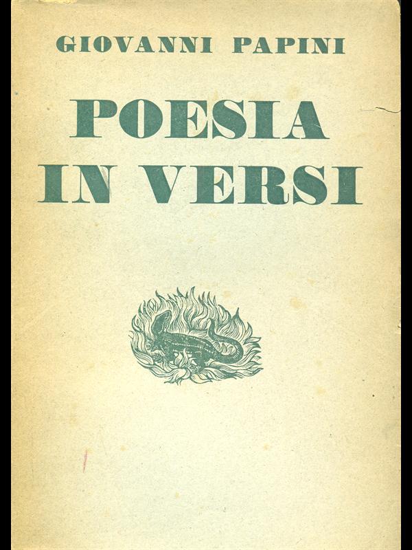 Poesia in versi