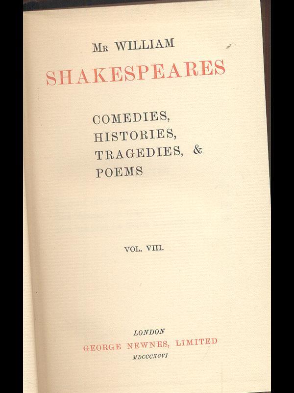 Shakespeares Vol. VIII
