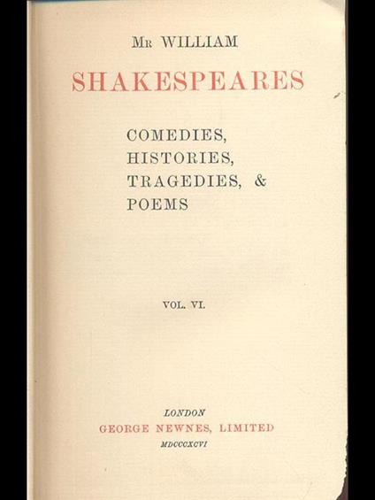Shakespeares Vol. VI - William Shakespeare - copertina