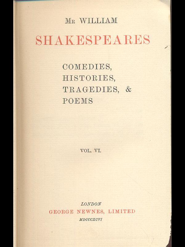 Shakespeares Vol. VI