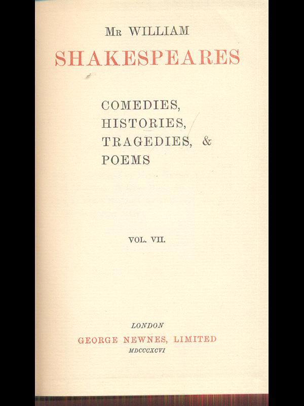 Shakespeares Vol. VII