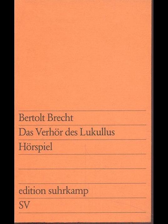 Das Verhör des Lukullus. Hörspiel - Bertolt Brecht - copertina